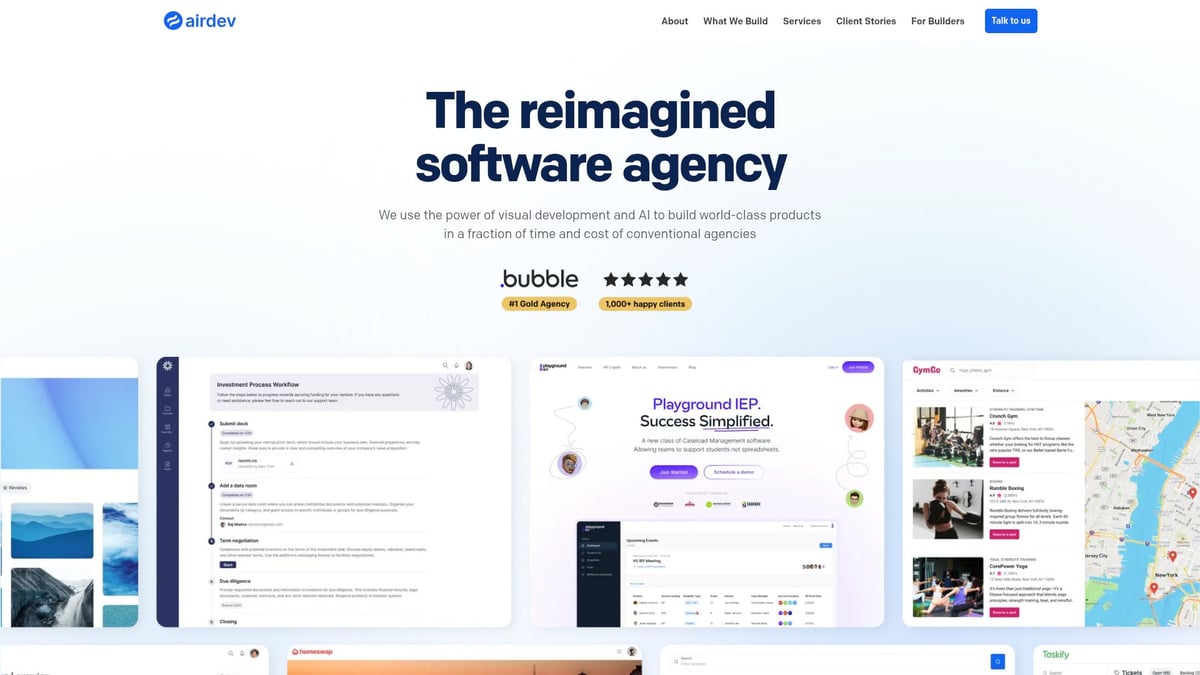 7 Essential Bubble Development Agency For Startups Picks 2026 - AirDev