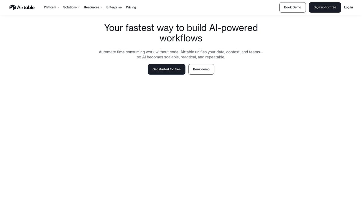 7 Essential No-Code Platforms for Enterprise Workflows in 2026 - Airtable