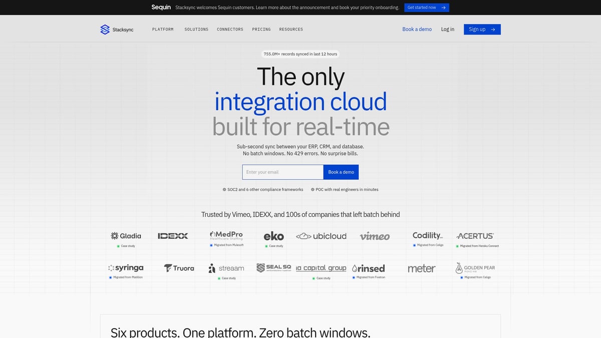 Top 7 Enterprise Integration Platforms No-Code Solutions 2026 - Stacksync