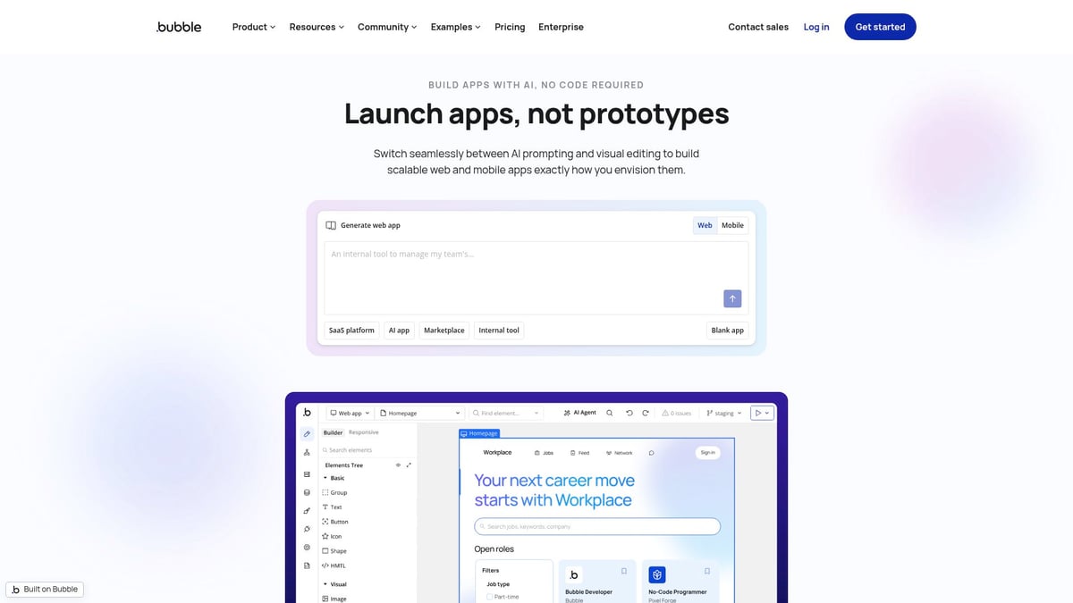 7 Game-Changing Best No-Code Tools for SaaS Founders in 2026 - Bubble