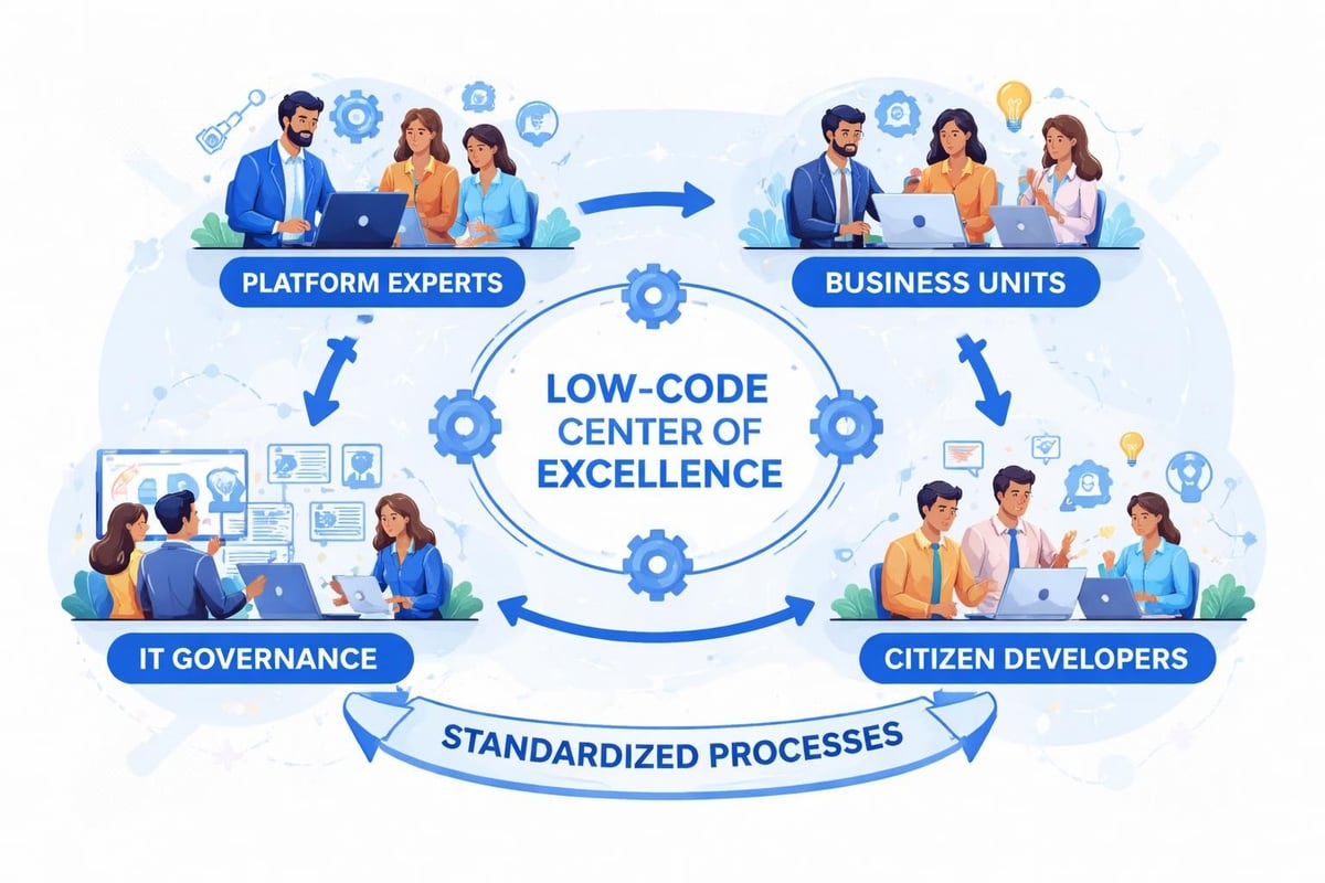 Low code center of excellence structure
