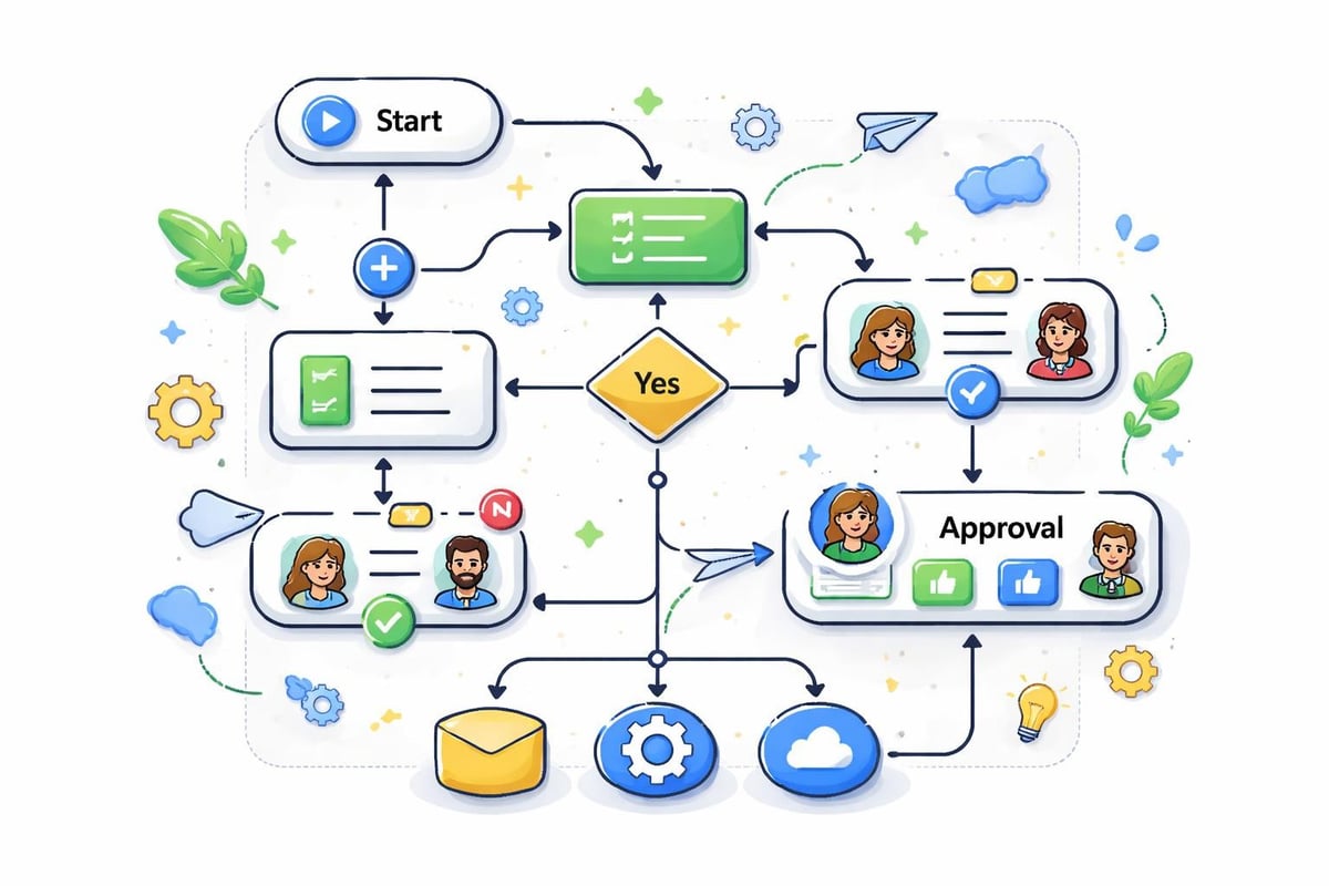 No-code workflow builder interface
