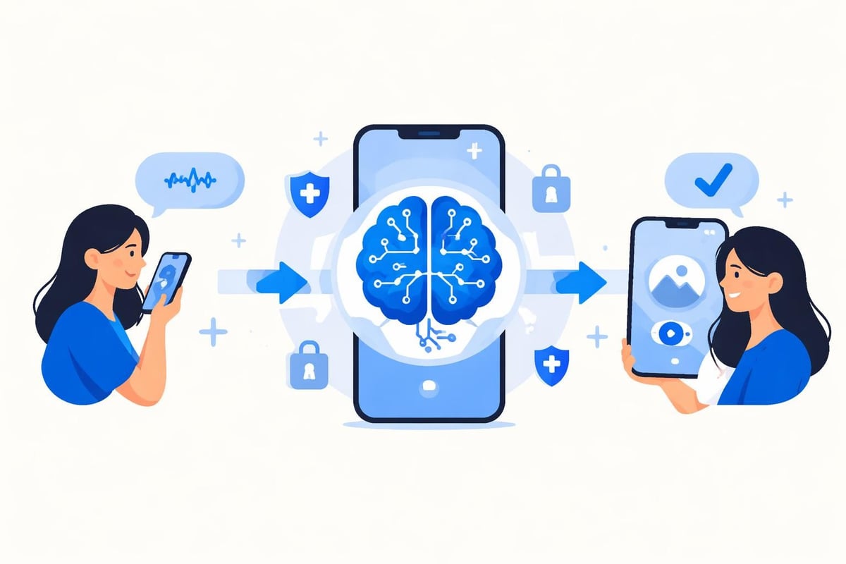 On-device AI processing flow