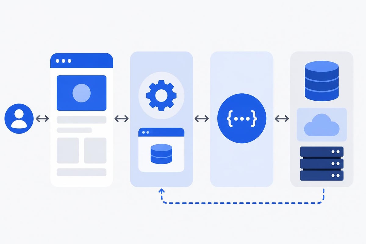 Website app architecture layers