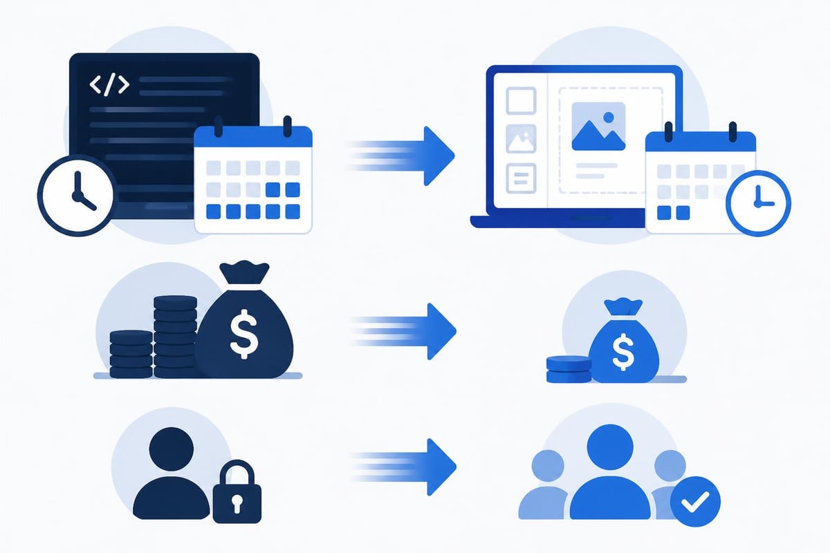 No-code versus traditional development comparison