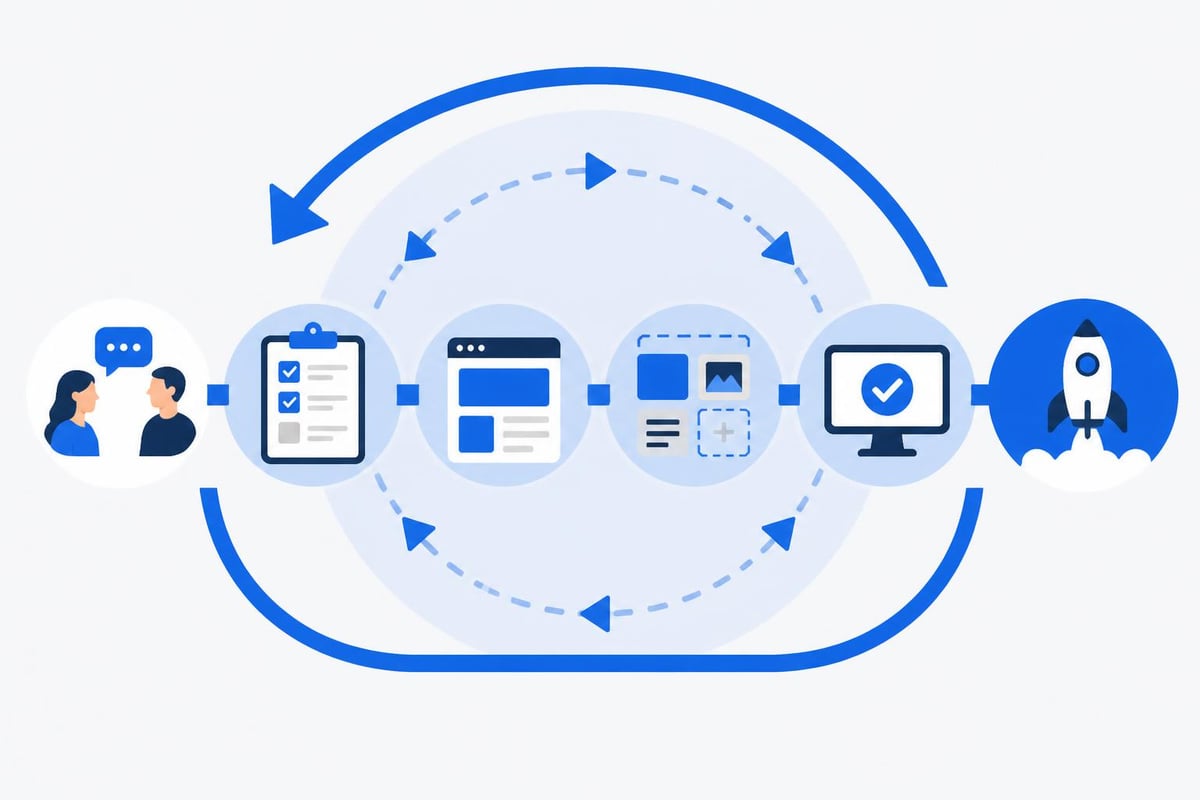 No-code application development stages