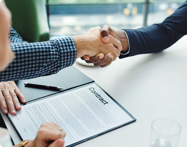 Talonic use case image of contract signing, document processing