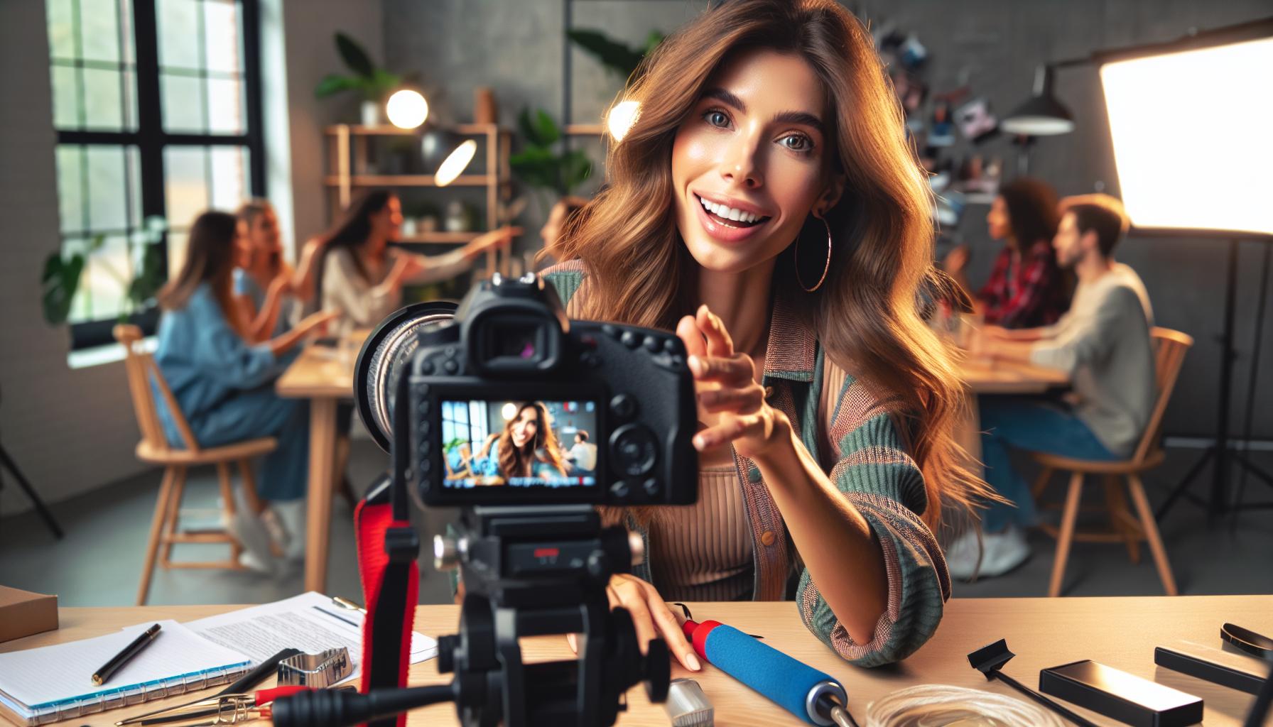 a pretty UGC creator that works for JC digital's UGC content team