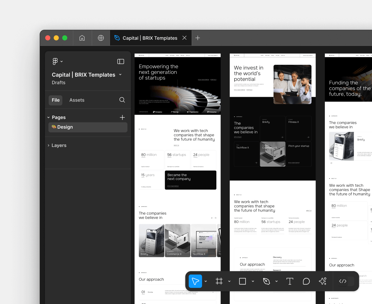 Capital - Figma File Included - Venture Capital Webflow Template | Brix Templates
