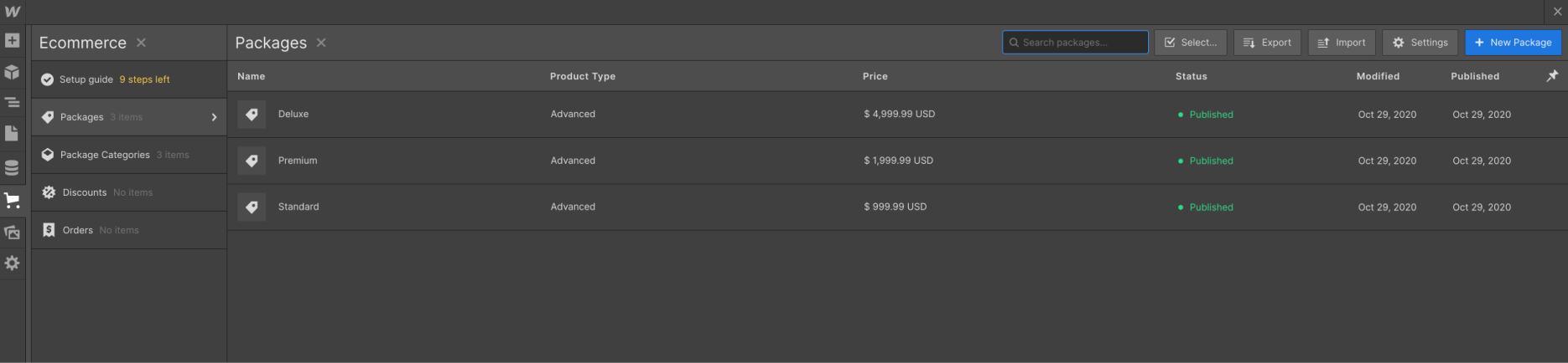 eCommerce Collection - SEO Webflow Template