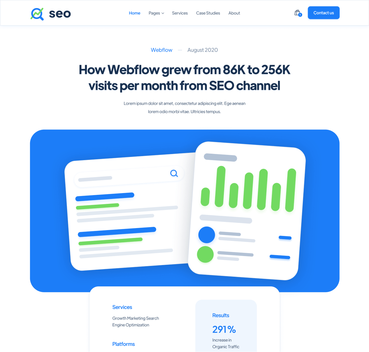 SEO - Case Study Single page - SEO Agency Webflow Template