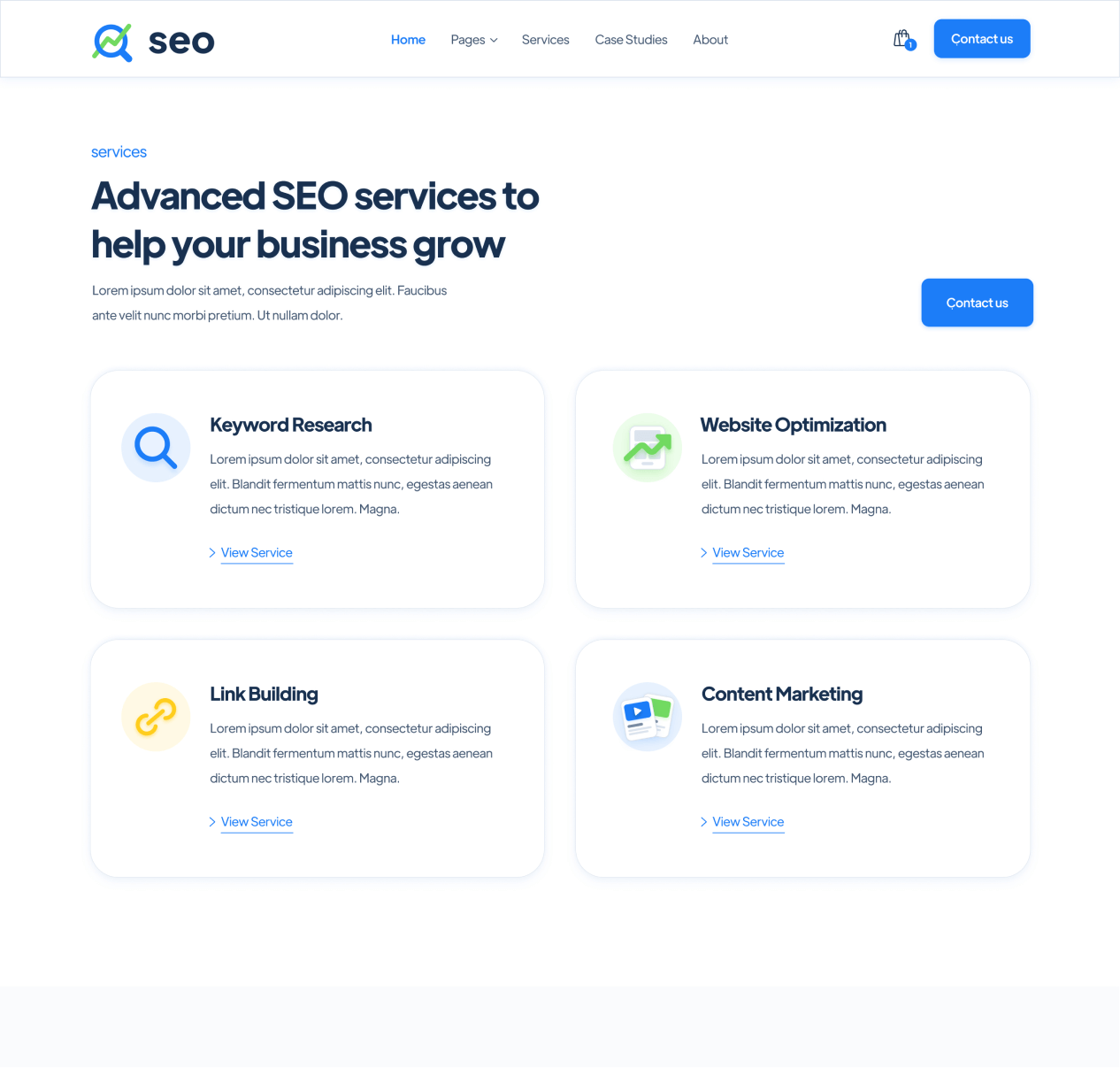 SEO - Services page - SEO Agency Webflow Template