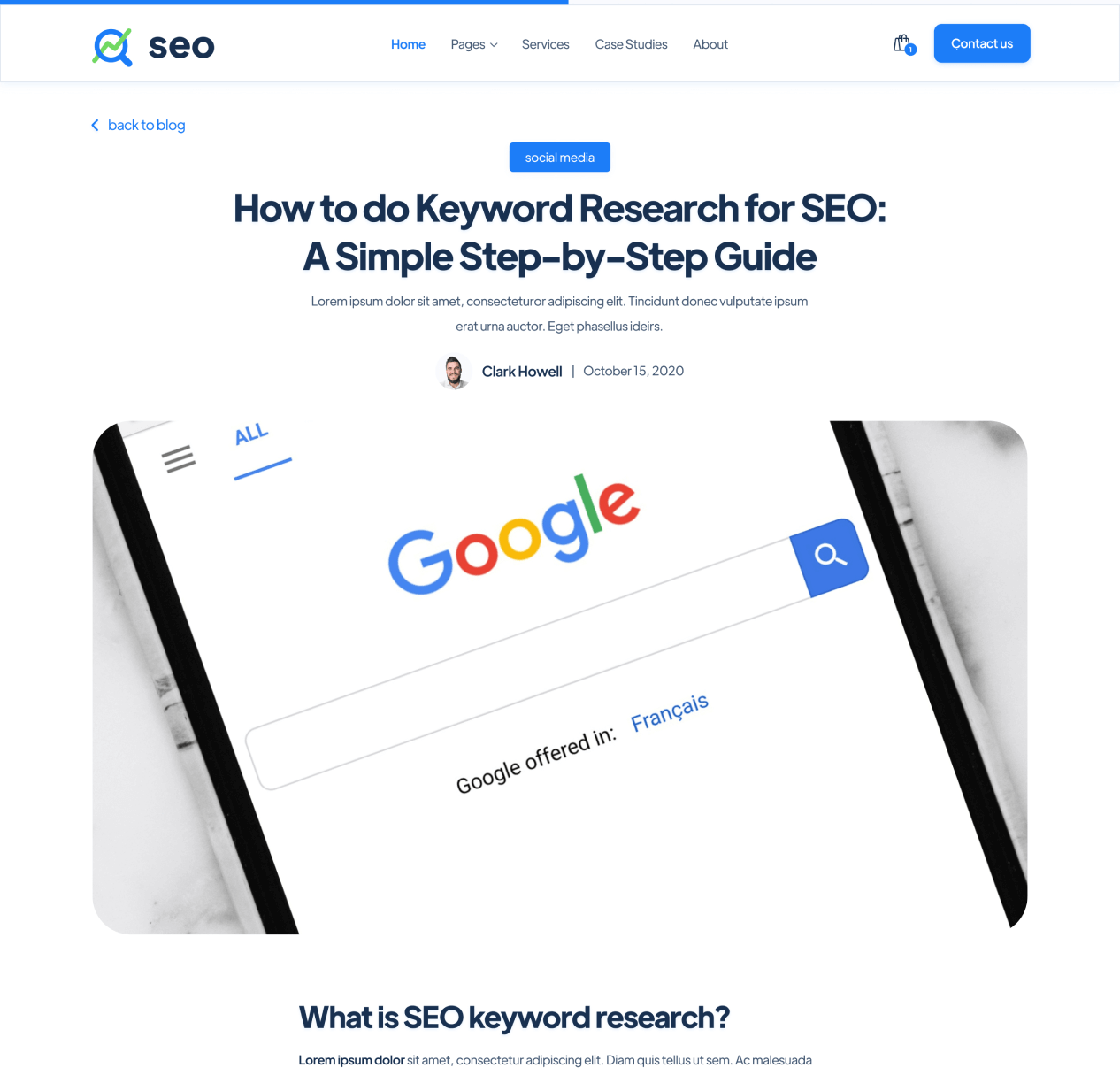 SEO - Blog Post page - SEO Agency Webflow Template