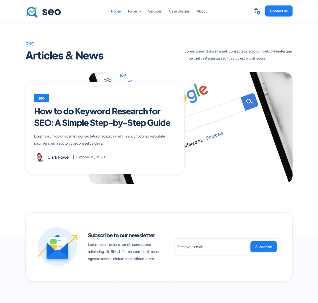 SEO - Blog page - SEO Agency Webflow Template