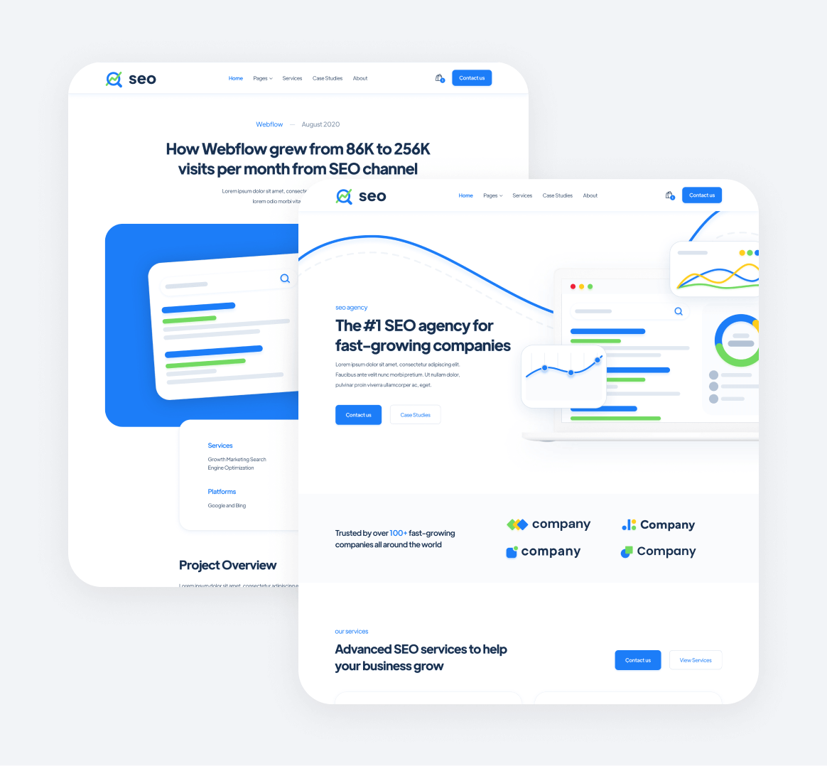 SEO - 15 Pages Included - SEO Agency Webflow Template