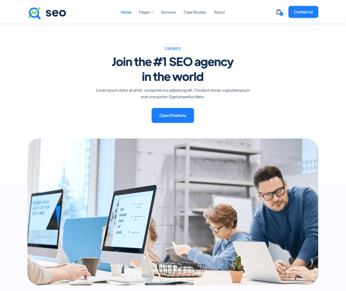 SEO - Careers page - SEO Agency Webflow Template