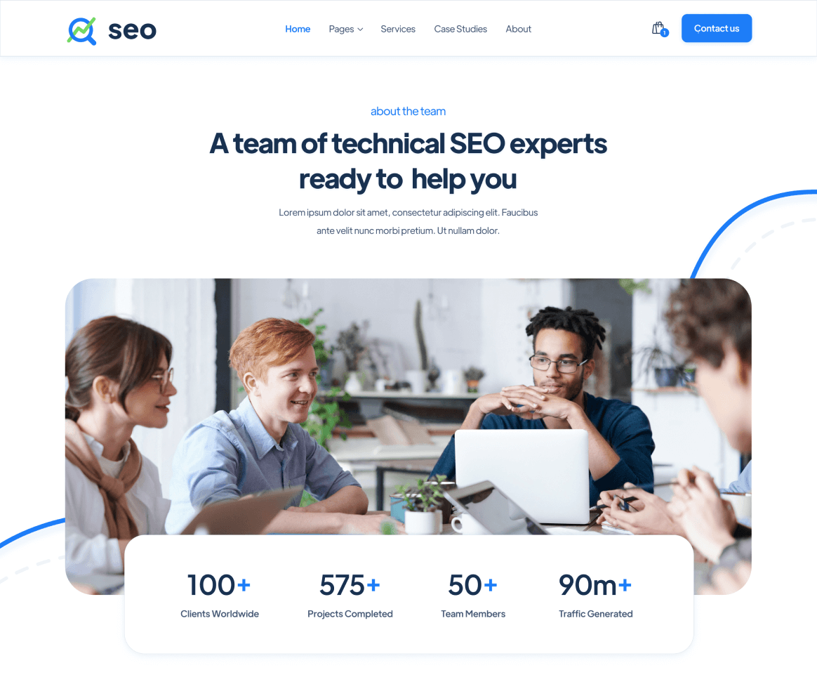SEO - About page - SEO Agency Webflow Template