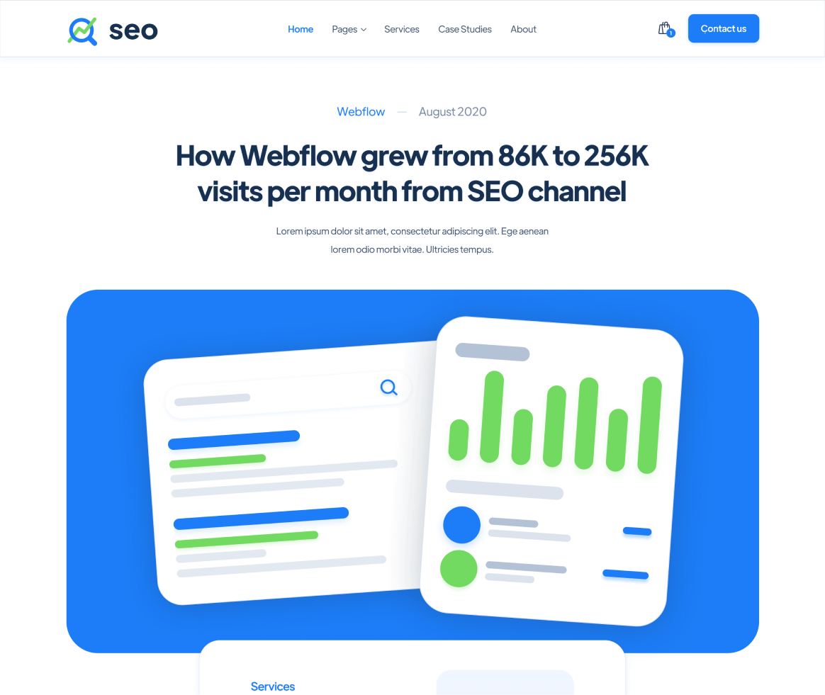 SEO - Case Study Single page - SEO Agency Webflow Template