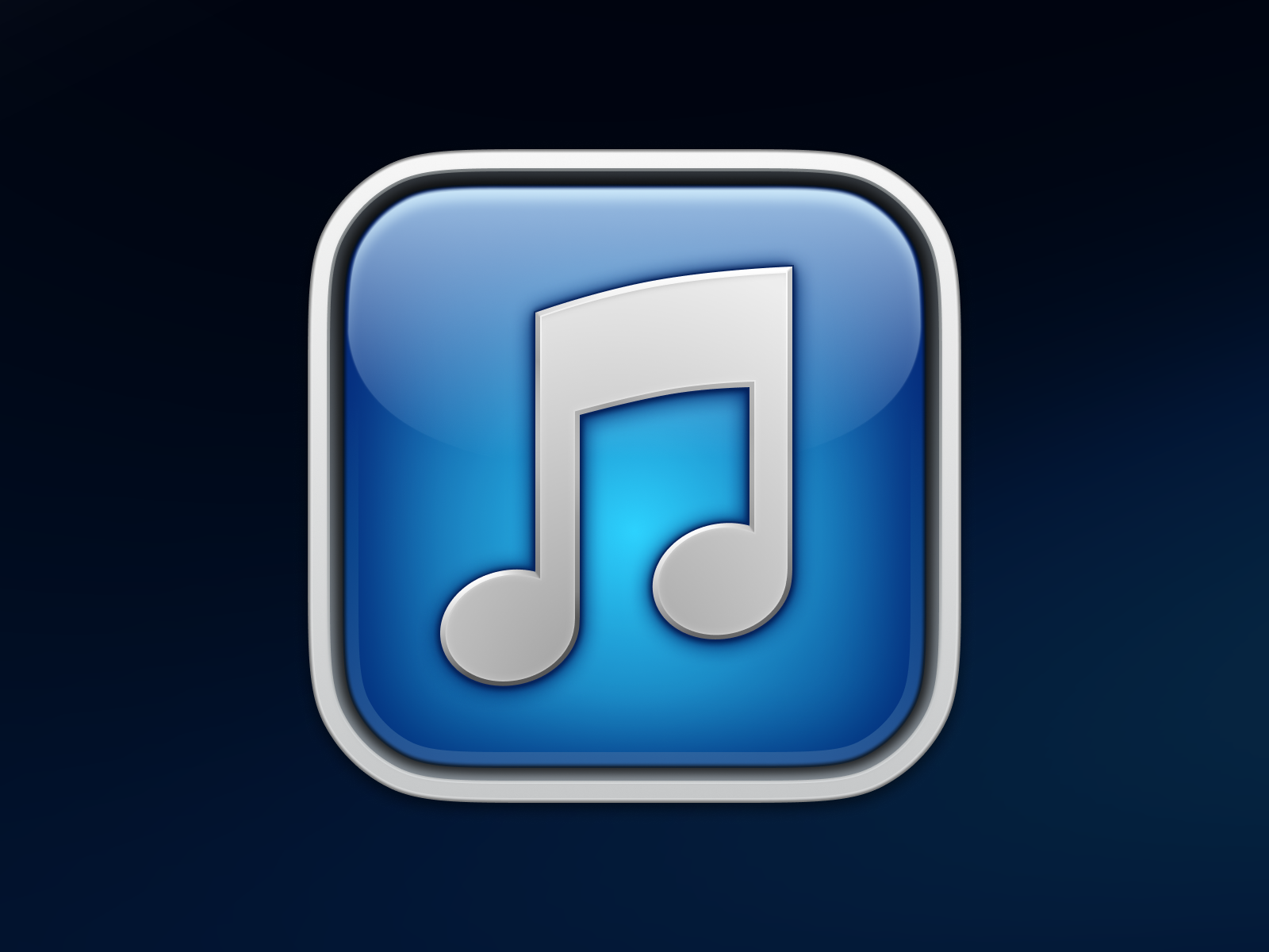 Icon for iTunes 11, reimagined for macOS Big Sur. Created in 2023.