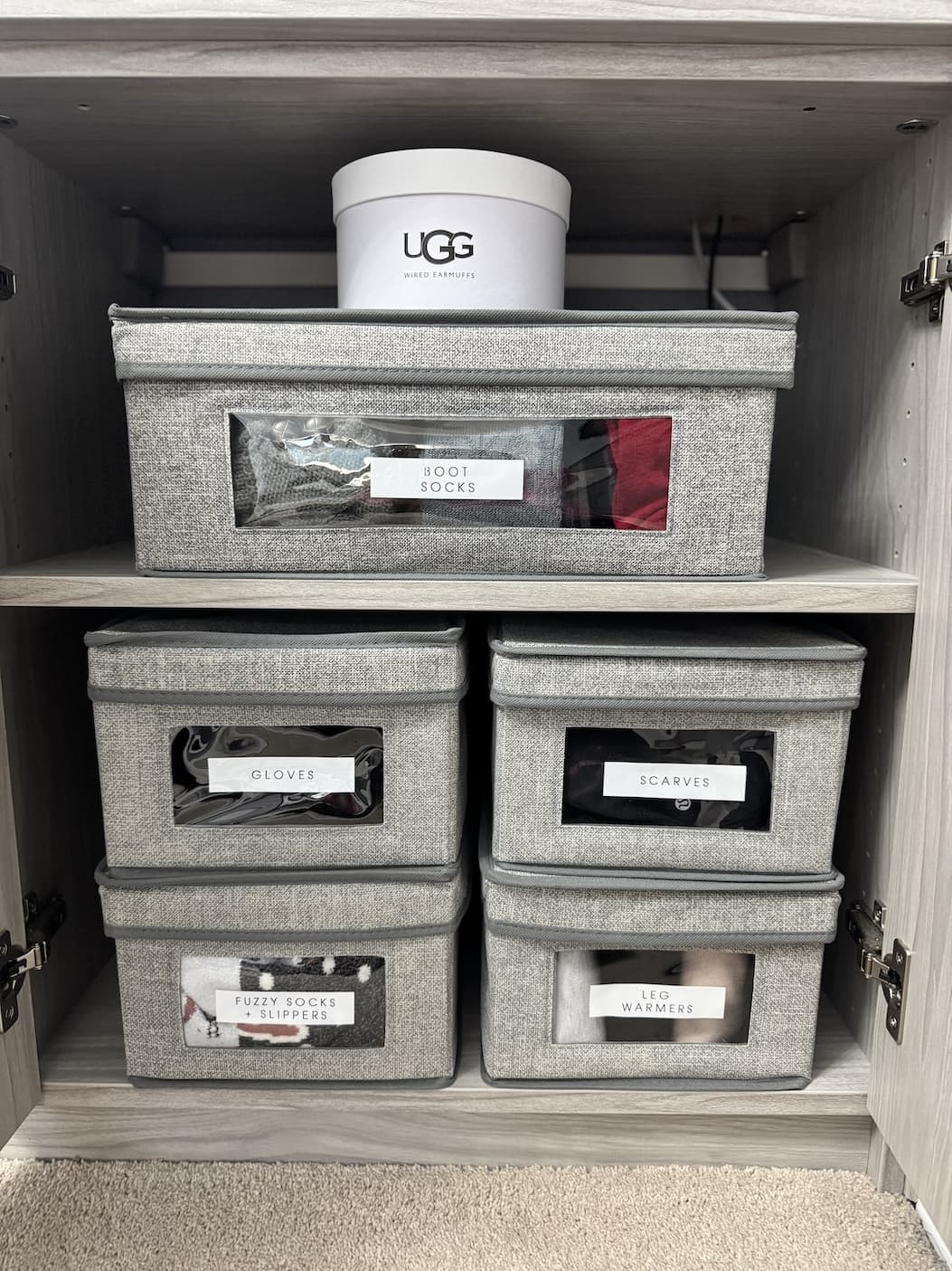 A tidy dresser drawer holding one category of clothing, ready for the Toss Method