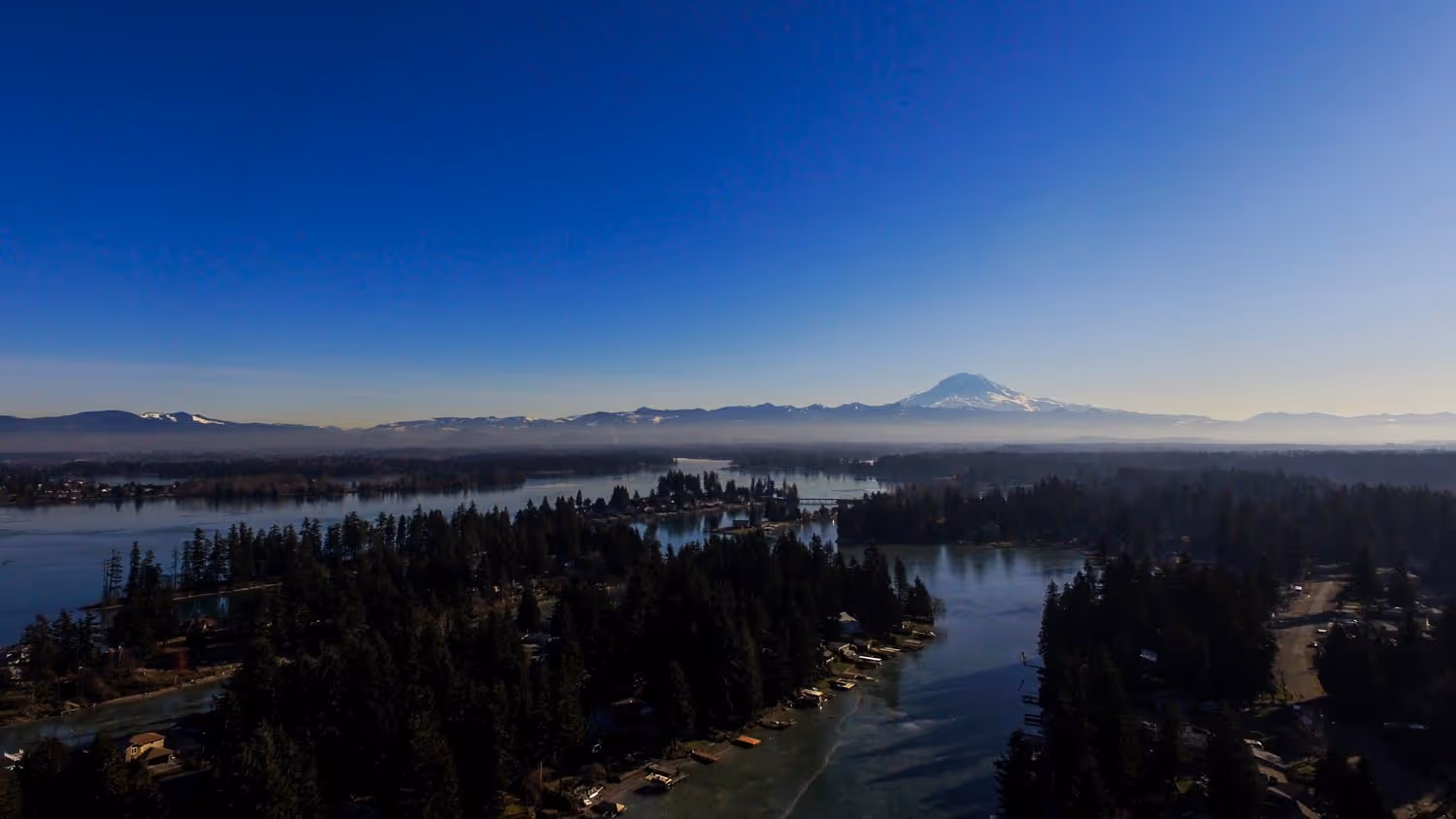 aerial view of Lake Tapps