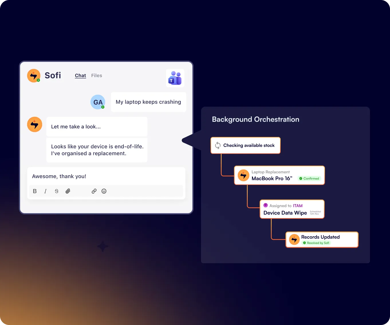 Servicely AI resolving service work for agents before a ticket is raised