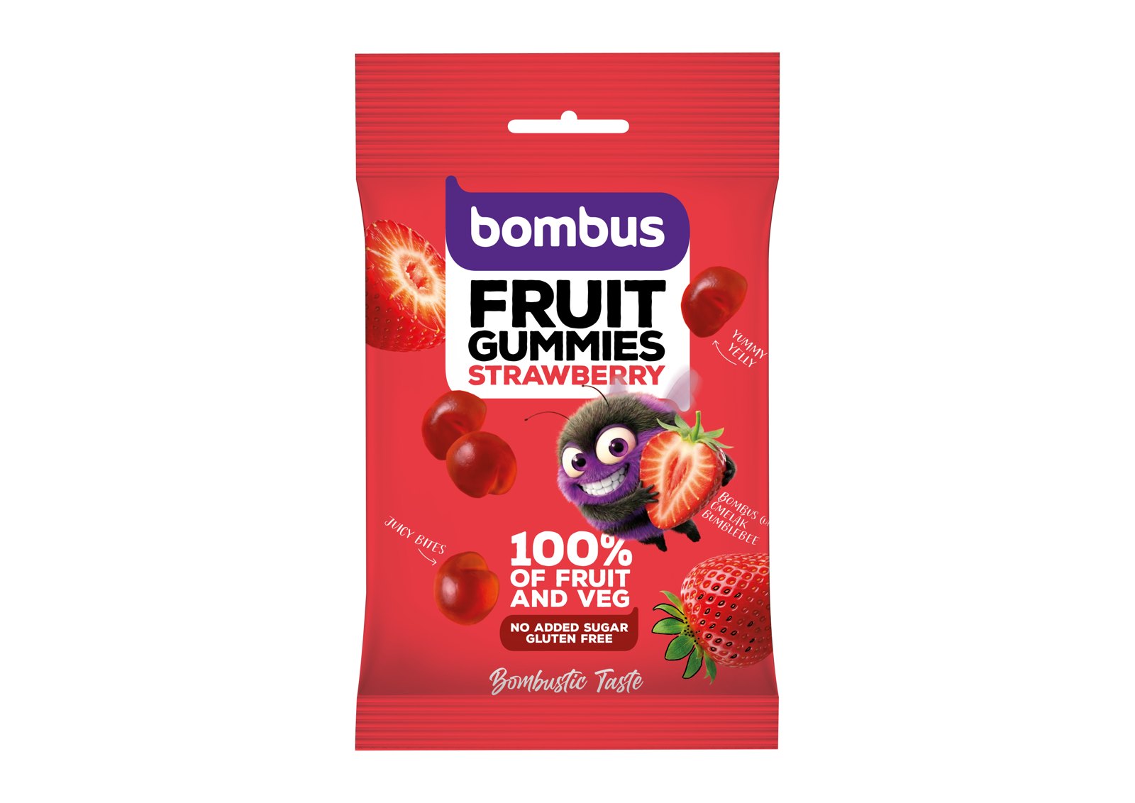 Obal Bombus Fruit Gummies Strawberry s čmelákem