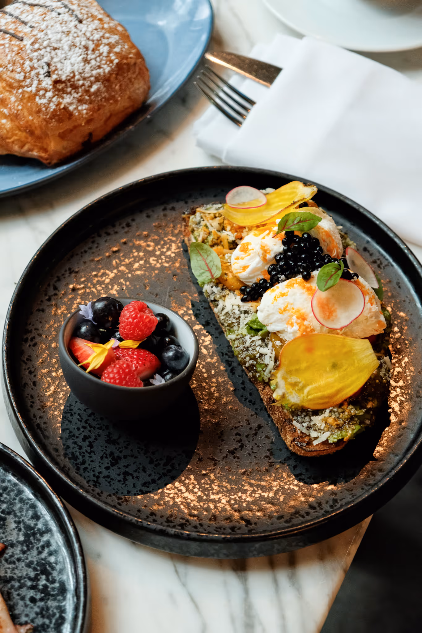 Avocado toast brunch at Paradox Hotel Vancouver