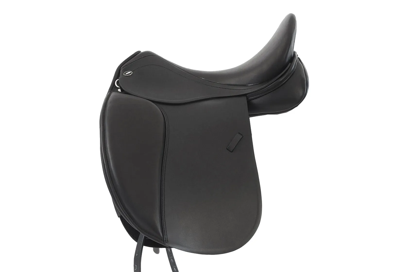 Ledersattel HEMANO Solution, seitlich aufgenommen vor weißem Hintergrund.