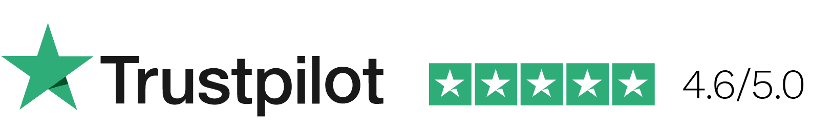 TrustPilot score 4.6 out of 5