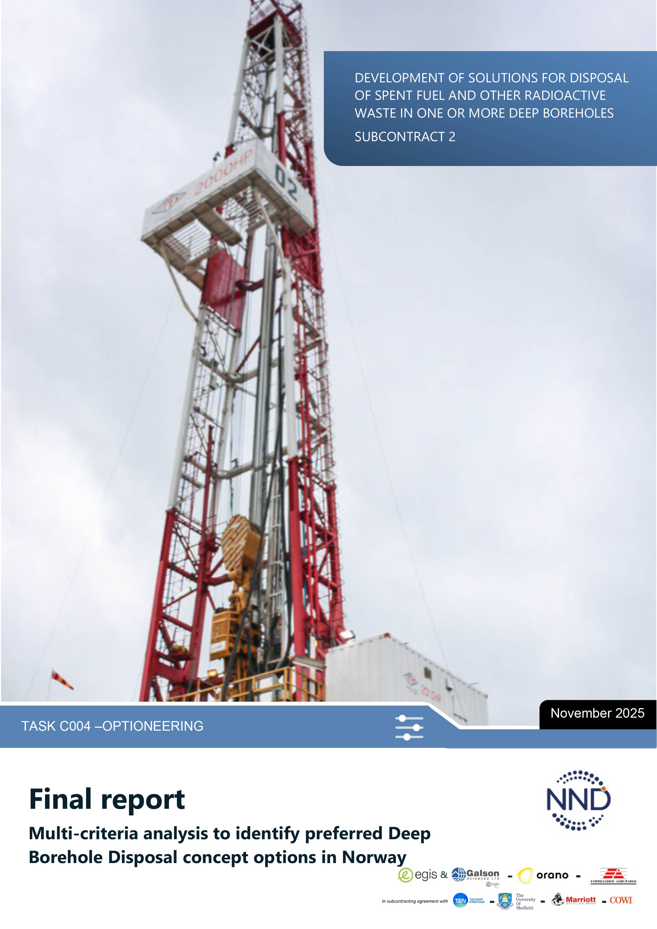 Multi-criteria analysis to identify preferred Deep Borehole Disposal concept options in Norway