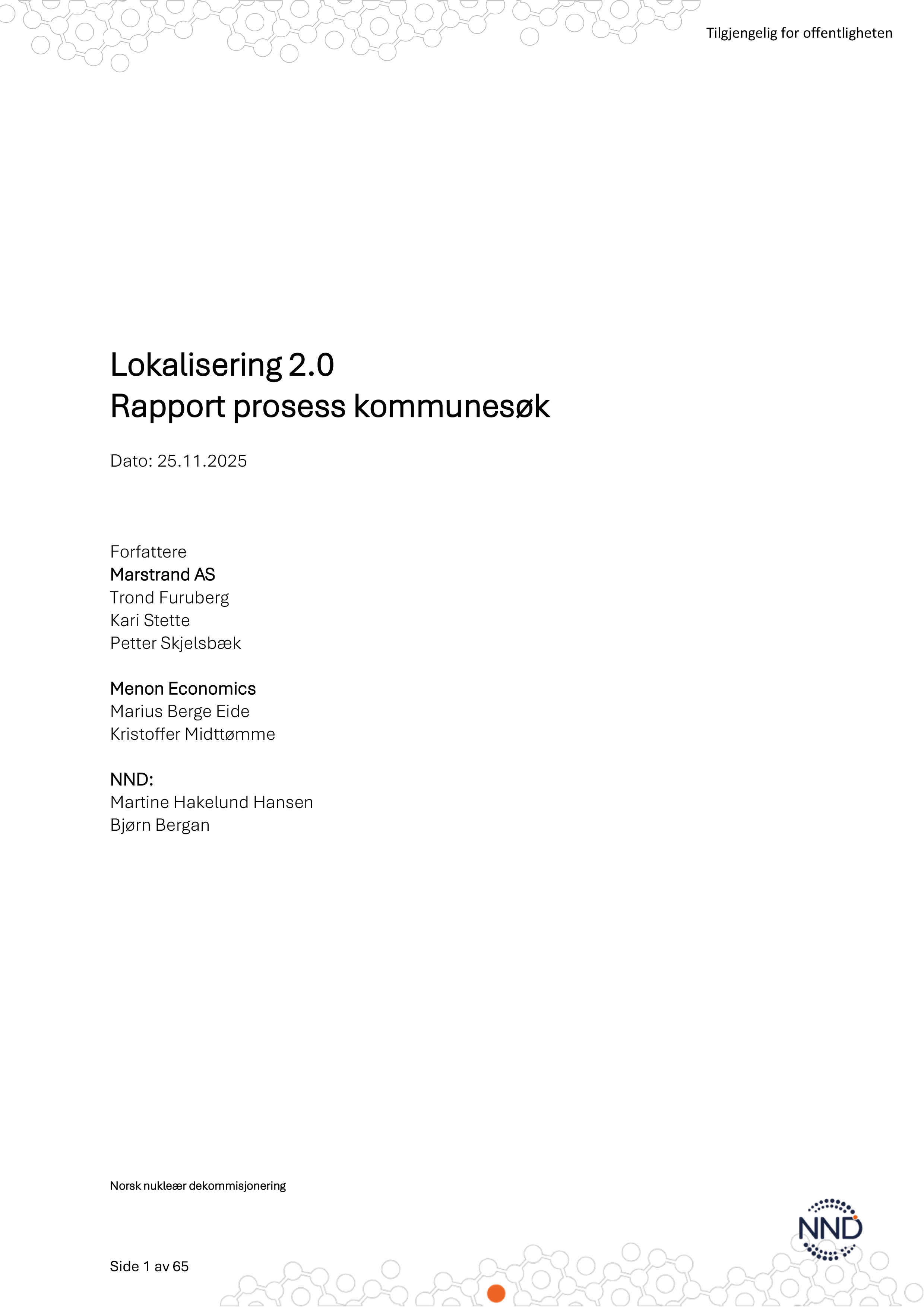 Lokalisering 2.0 Rapport prosess kommunesøk