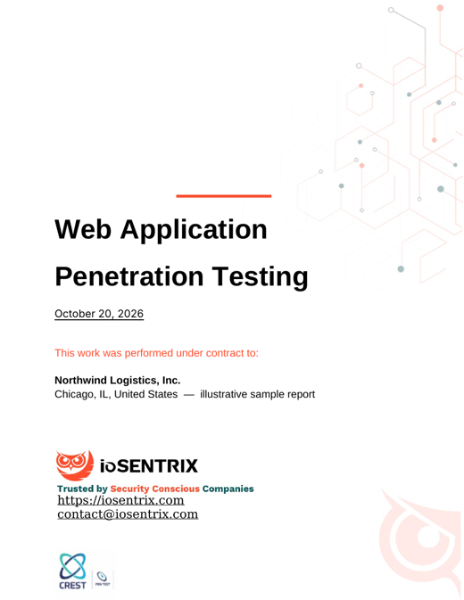 ioSENTRIX web application penetration test sample report cover