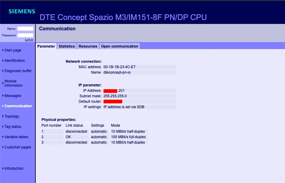 Siemens PLC controller