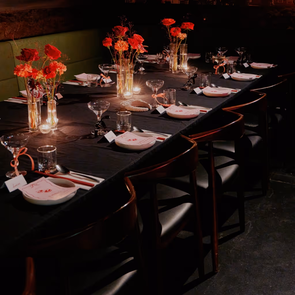 elegant setting for  private dining for a birthday celebration