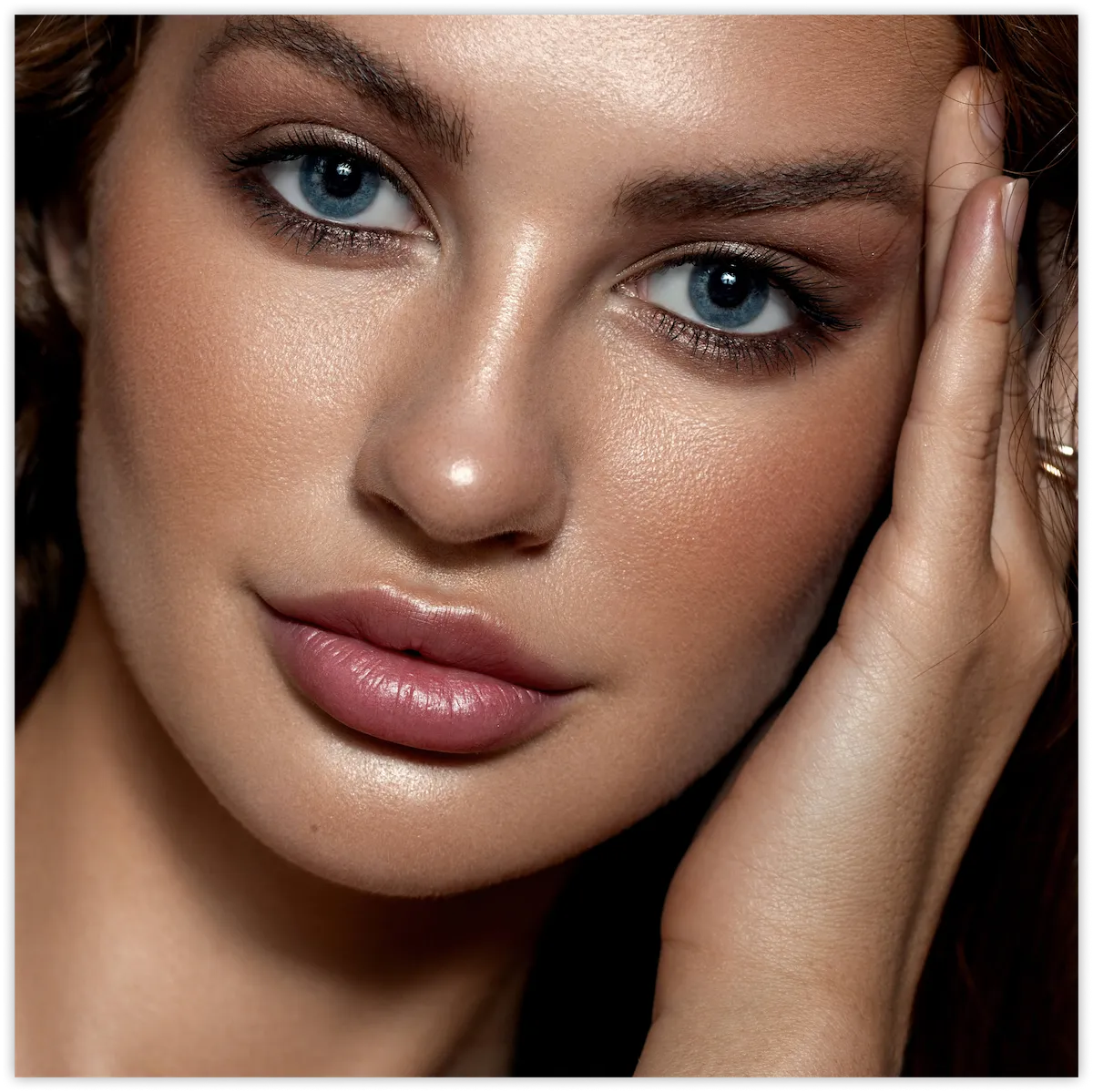 Woman with smooth, lifted skin and blue eyes, Radiesse® filler in Chattanooga, TN