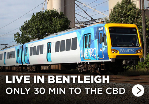 Train driving on tracks