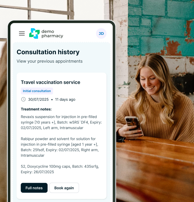 Patient using Patient Portal
