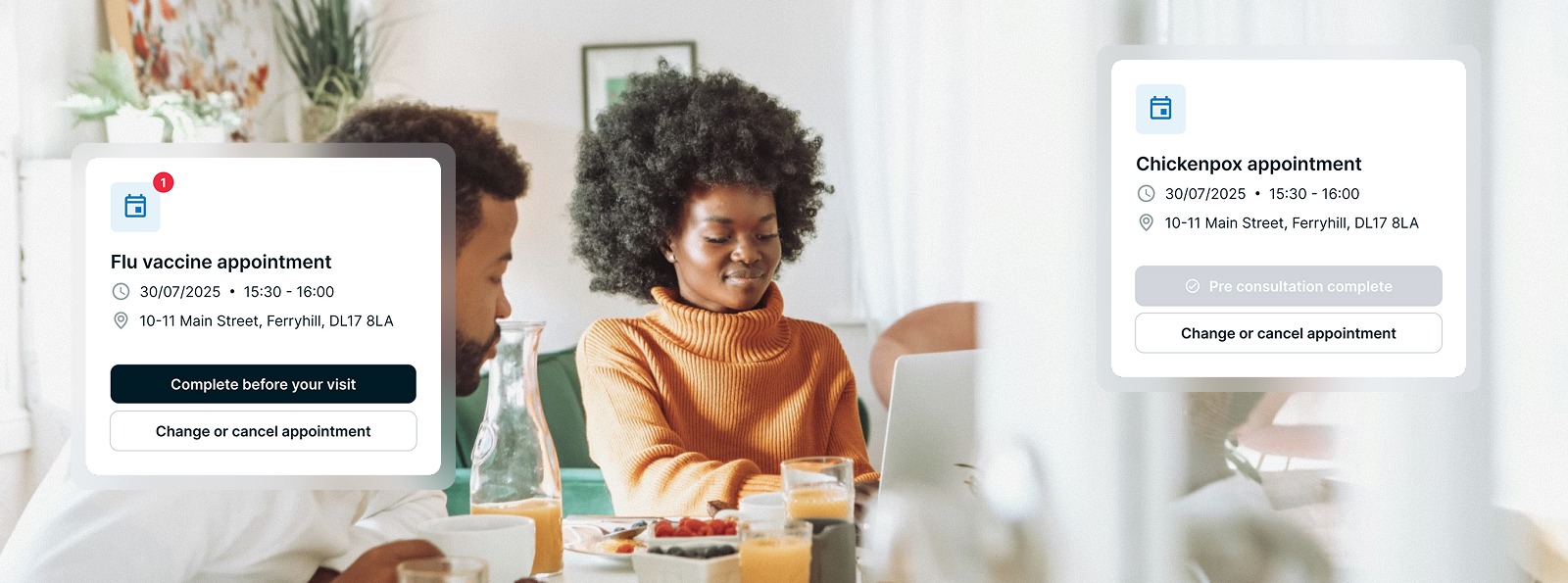 A family using Deltera Patient Portal