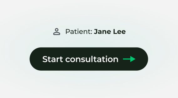 Deltera start consultation button UI