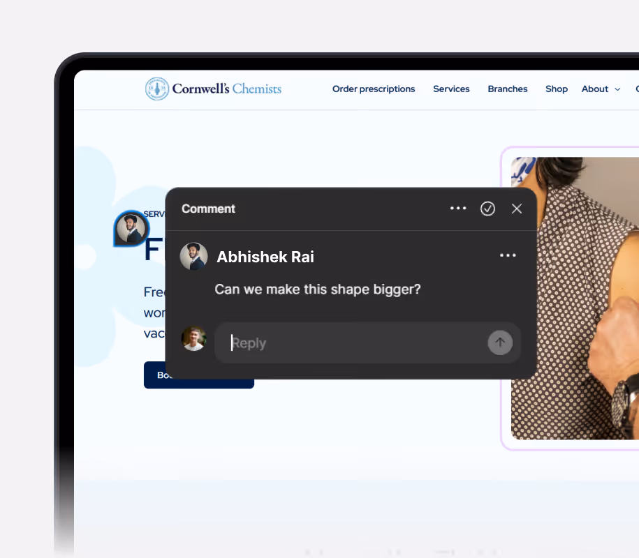 Pharmacy website design process in Figma