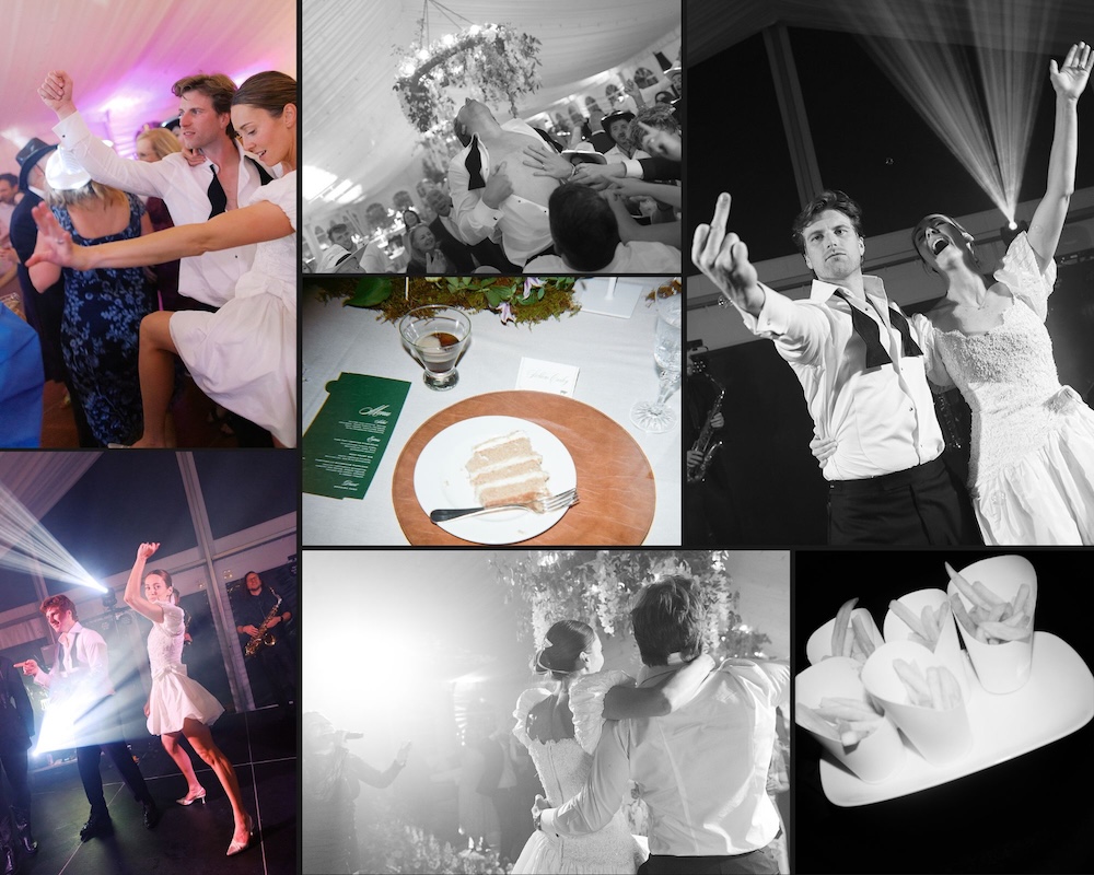 Bride and groom celebrating on the dance floor during an elegant Sun Valley wedding reception.