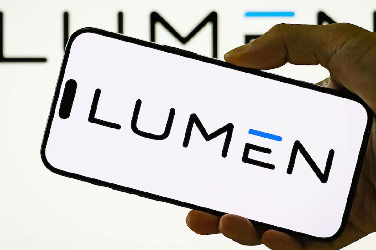 Lumen logo on a phone screen
