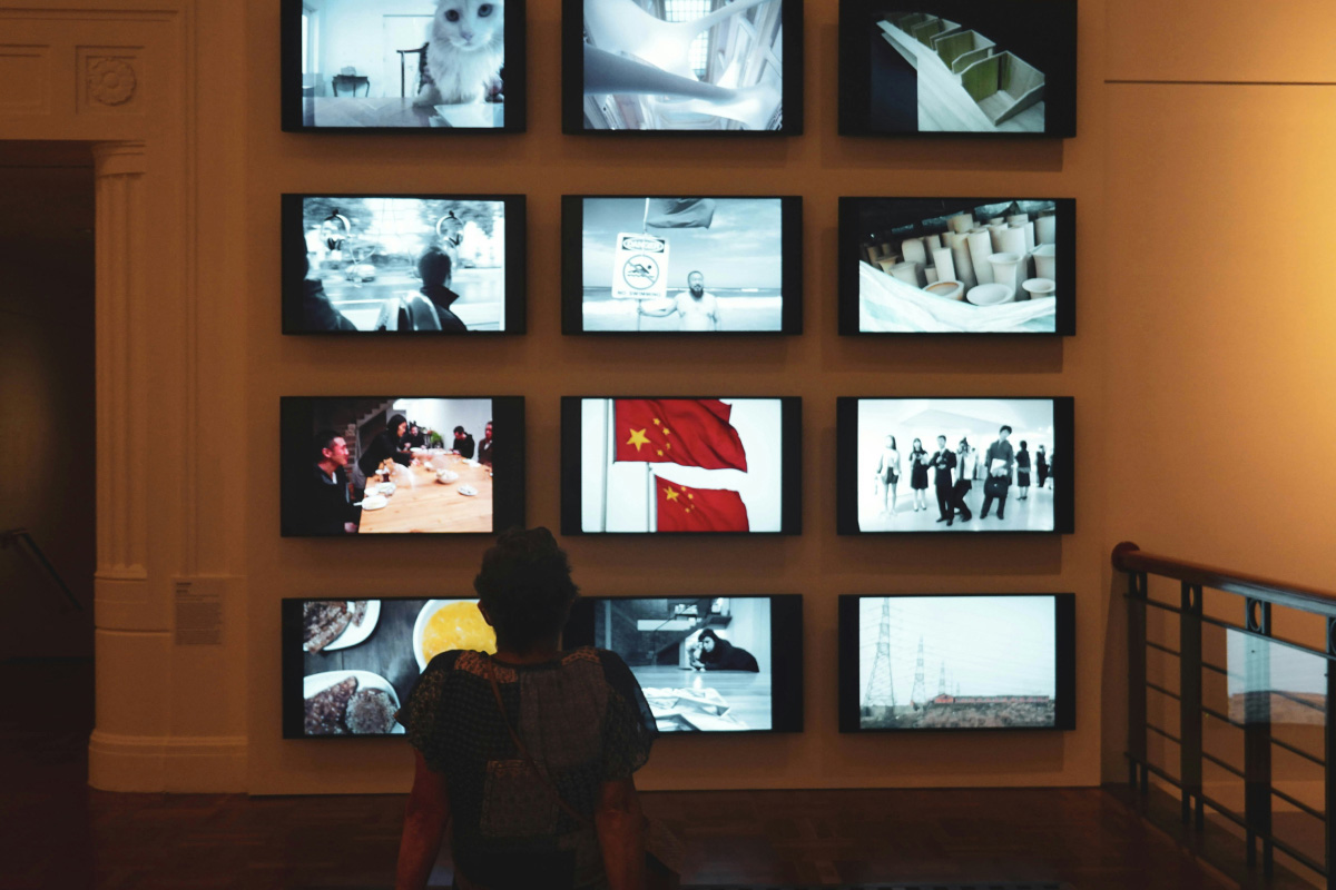 Room full of screens