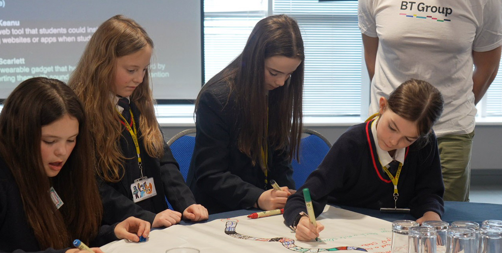 Group of students working together