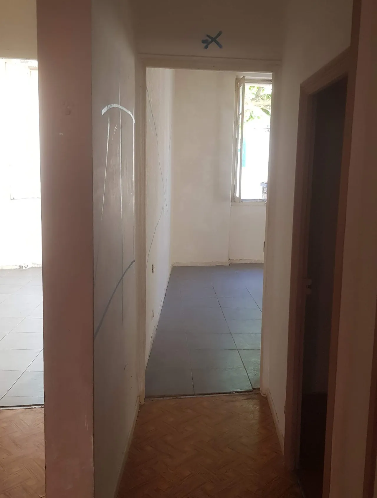 Chambre 2 et chambre 3 sur le plan avant la rénovation