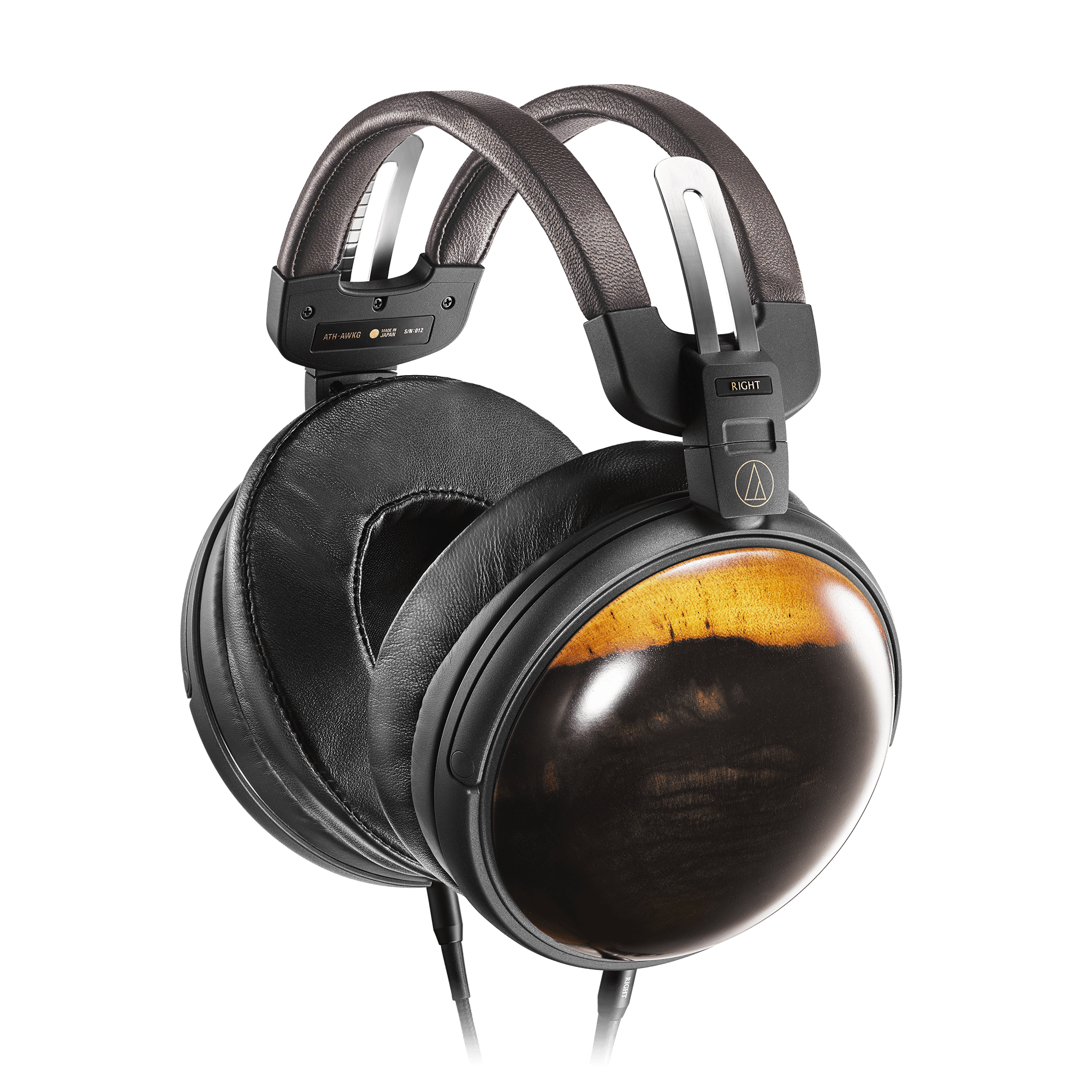 Audio-Technica ATH-AWKG Audiophile Closed-back Dynamic Wooden Headphones with ZMF Earpads - Thumbnail 4