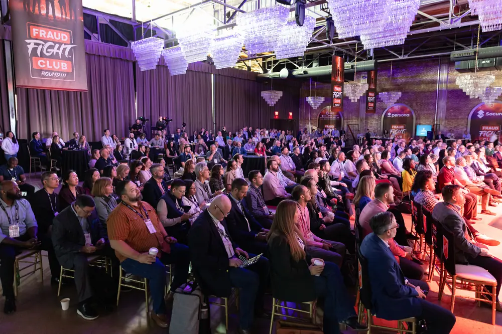The room front to back, over 400 attendees