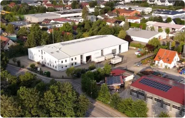 Luftaufnahme des HNiDA-Betriebsgeländes in Bobingen