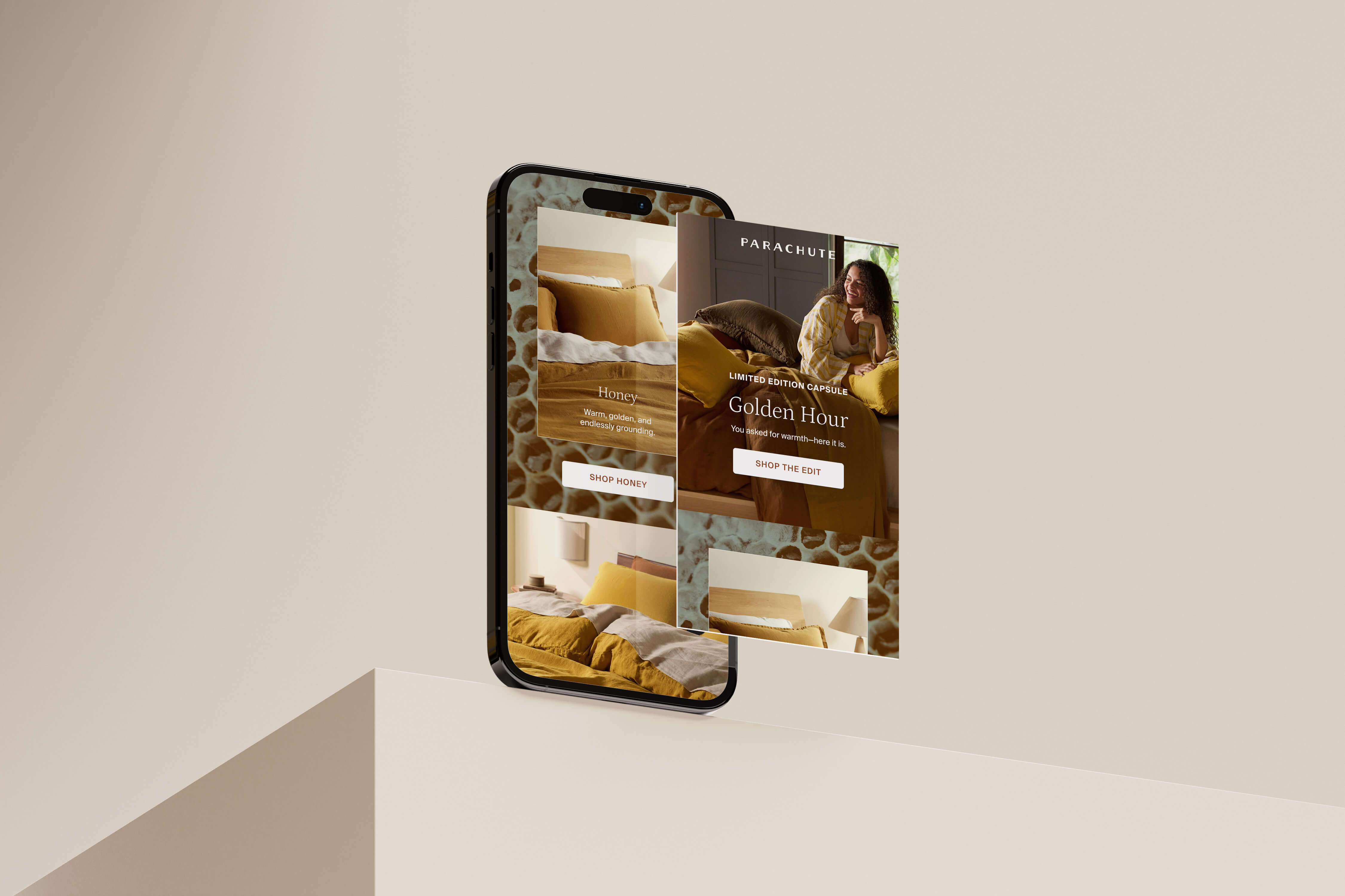 Jewelry brand newsletter template featuring customer reviews and model imagery, with a minimalist and clean design